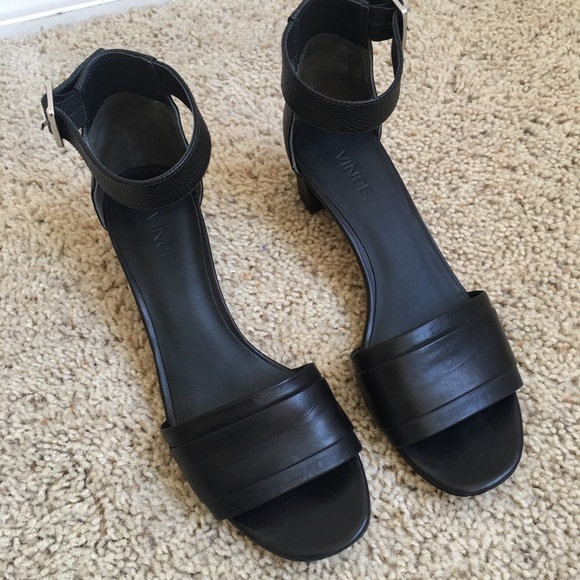 Vince Rain City Heeled Sandals w/ lizard embossing - Picture 6 of 7